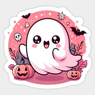 Spooky cute Halloween Ghost by Strange Dollz Boudoir Sticker